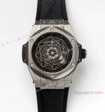 Swiss Replica Hublot Big Bang Sang Bleu Titanium Watch Black Face